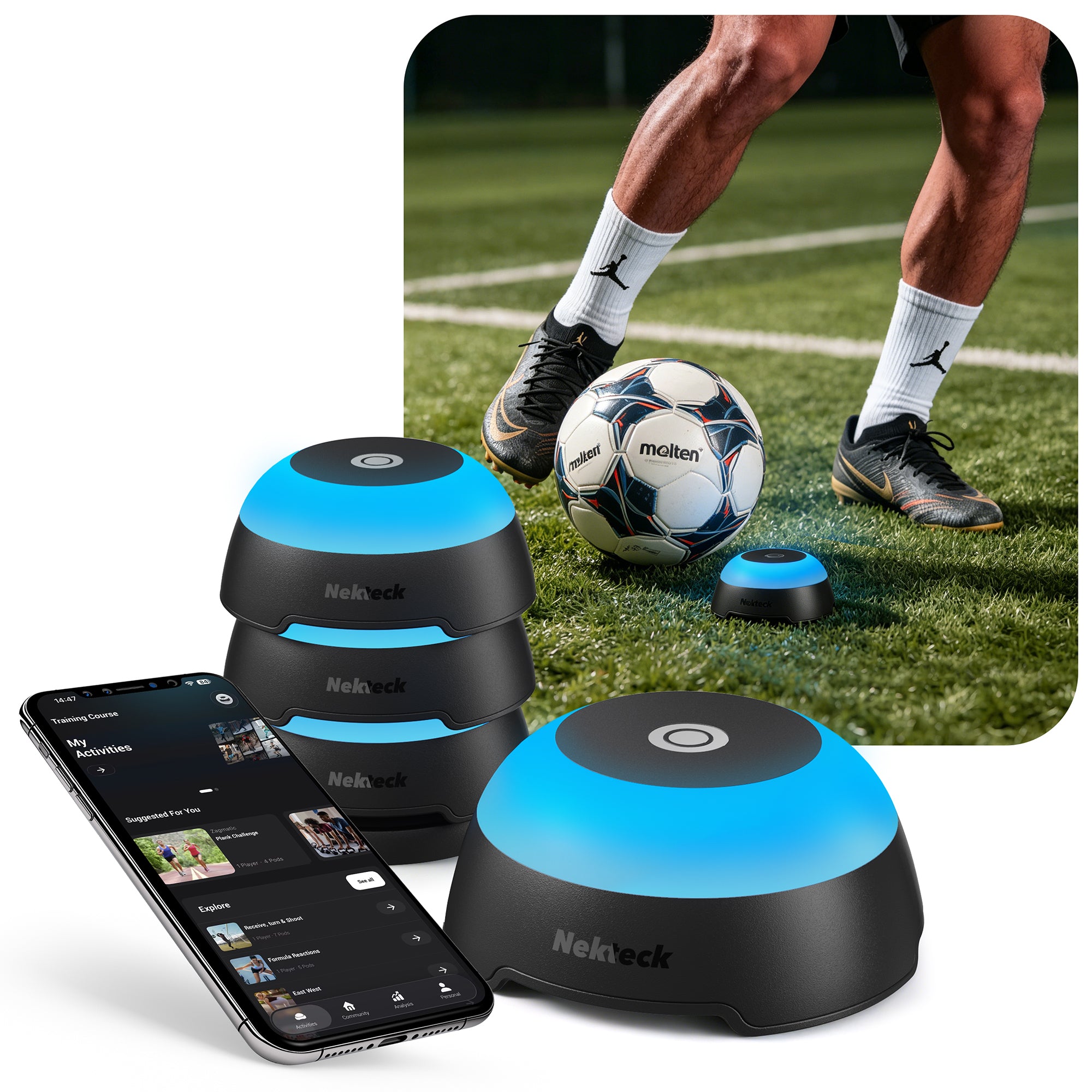 Nekteck Reaction Training kit luci smart 4 pod con app