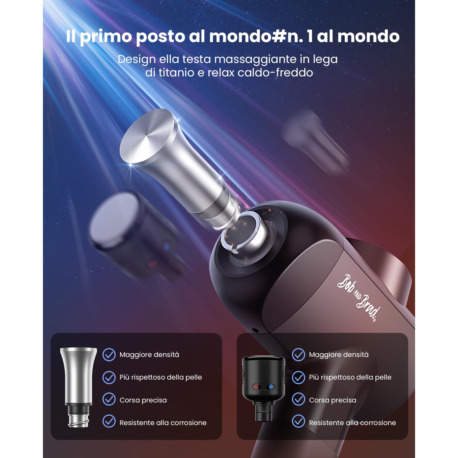 Bob and Brad X6 Pro Max pistola massaggio nero caldo freddo