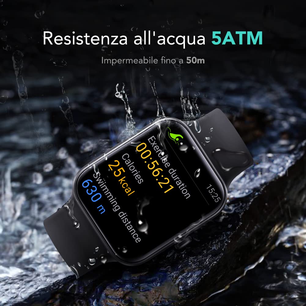SKG V7 smartwatch orologio intelligente nero 1,7"