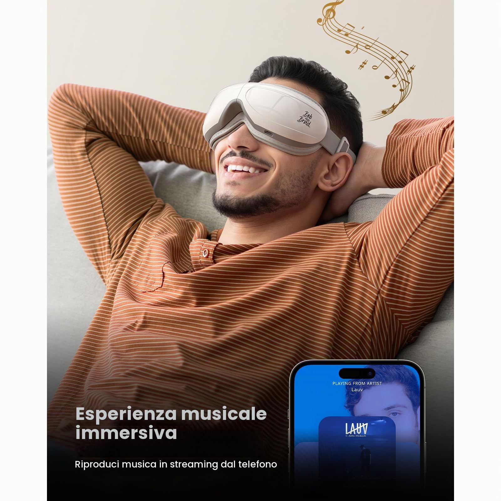Bob and Brad Eye massaggiatore occhi bianco telecomando calore