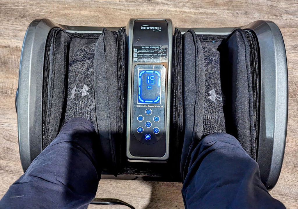 Tisscare Foot Massagers massaggiatore piedi shiatsu bianco 5 intensità