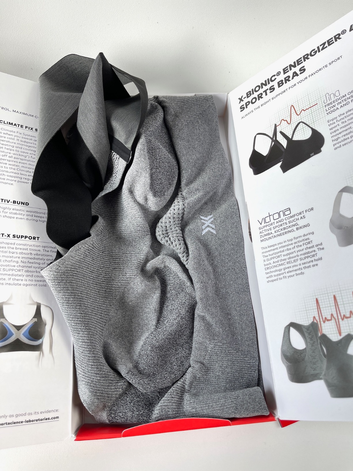 X-Bionic Energizer 4.0 reggiseno sportivo M grigio
