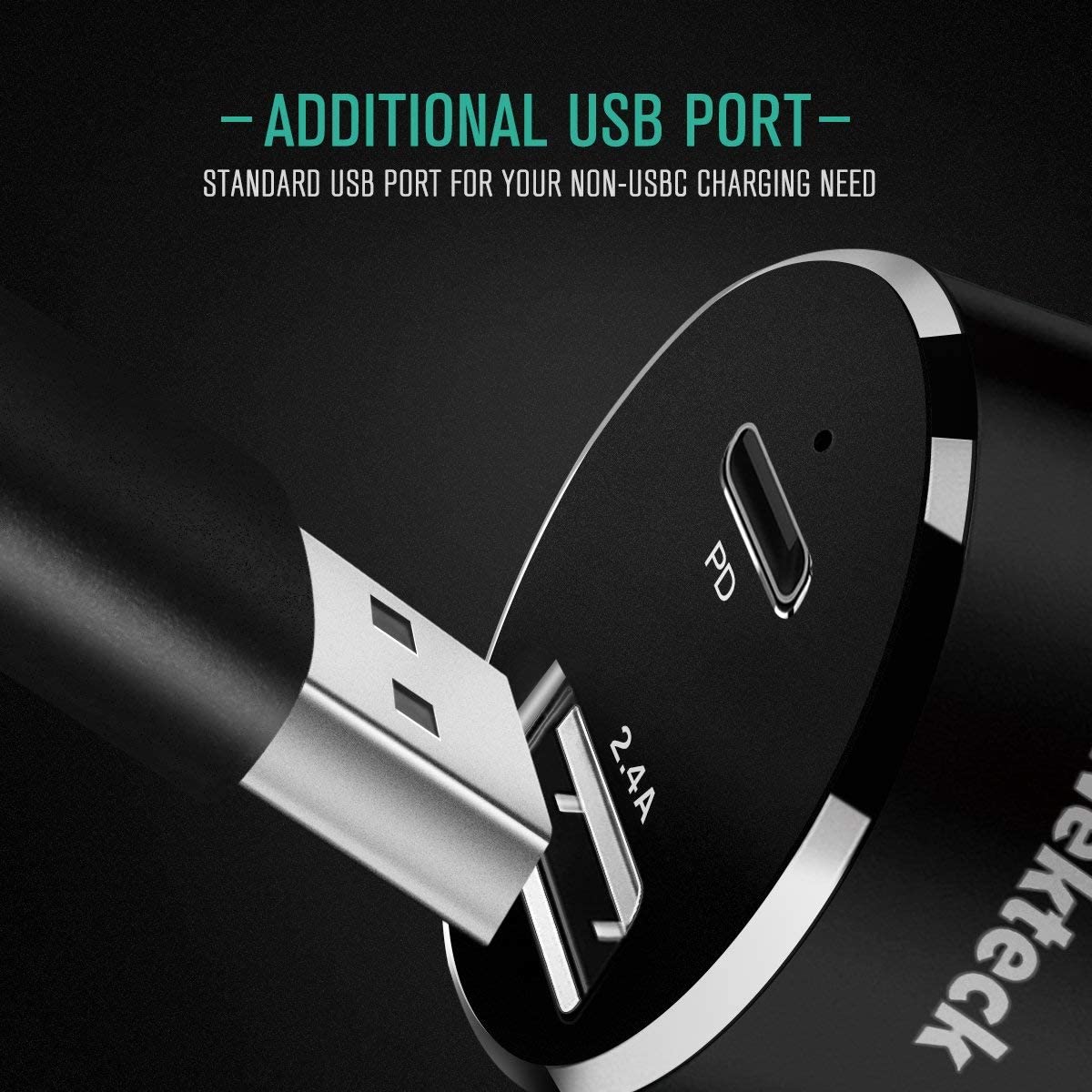Nekteck Accessories caricatore auto USB-C 45W doppia porta