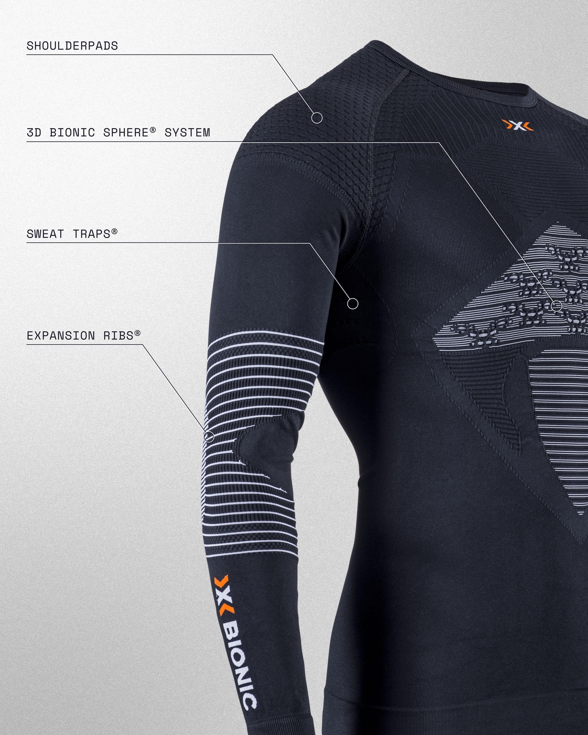 X-Bionic Energizer 4.0 Maglia Termica Grigio compressiva