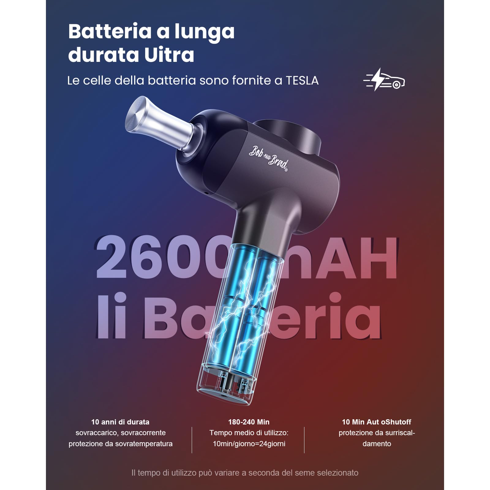 Bob and Brad X6 Pro Max pistola massaggio nero caldo freddo