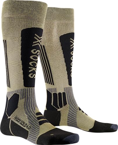 X-Socks Helixx Gold 4.0 Calze Sci 39-41 Termiche Nere Oro