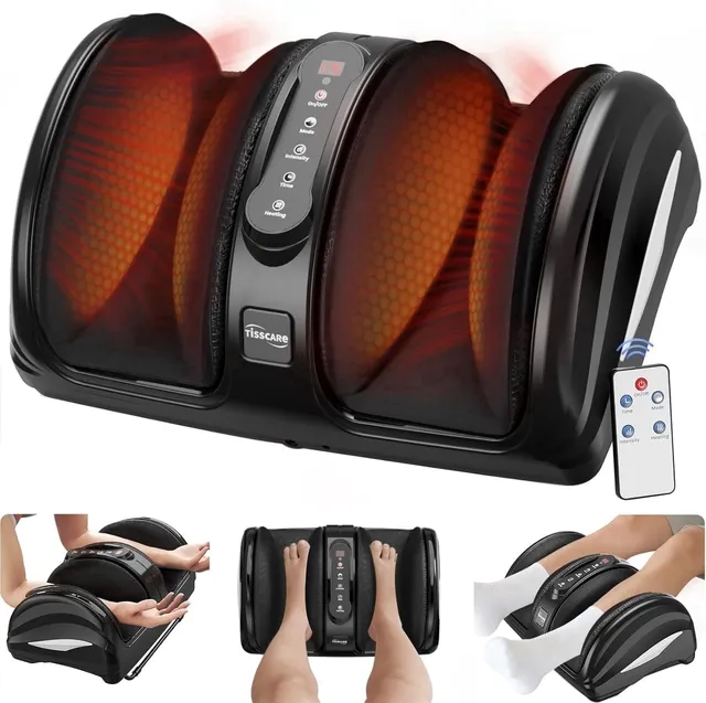 TISSCARE FeetFlo C1 Massaggiatore Piedi Nero Calore Shiatsu