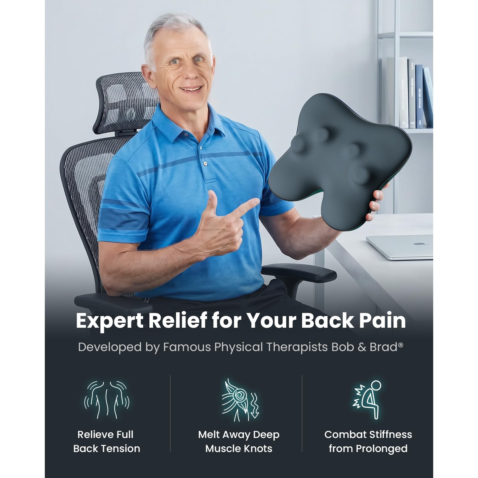 Bob and Brad EZBack massaggiatore cervicale shiatsu calore