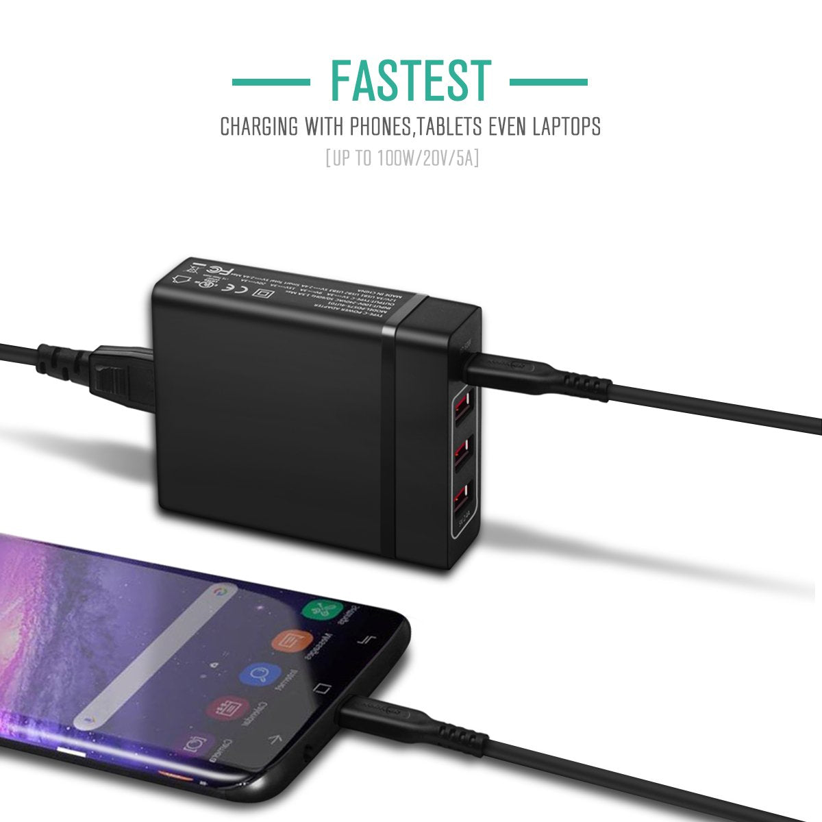 Nekteck Cavo USB C 100W 2m 2 Pezzi Ricarica