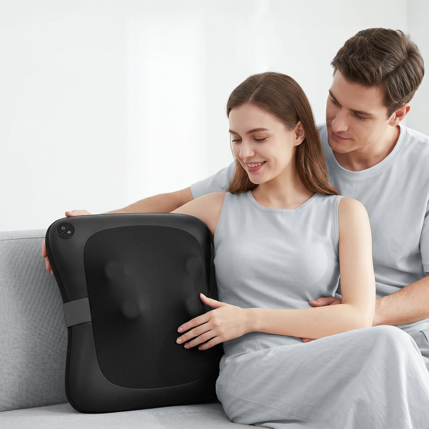Nekteck Neck & Back Massager Cuscino Ricaricabile con Calore