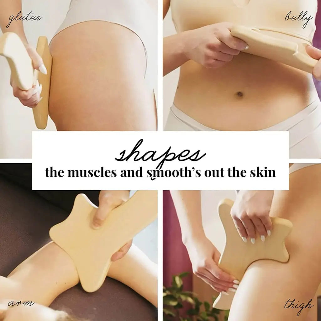 Tuuli Massaggiatori legno tavoletta gua sha faggio corpo