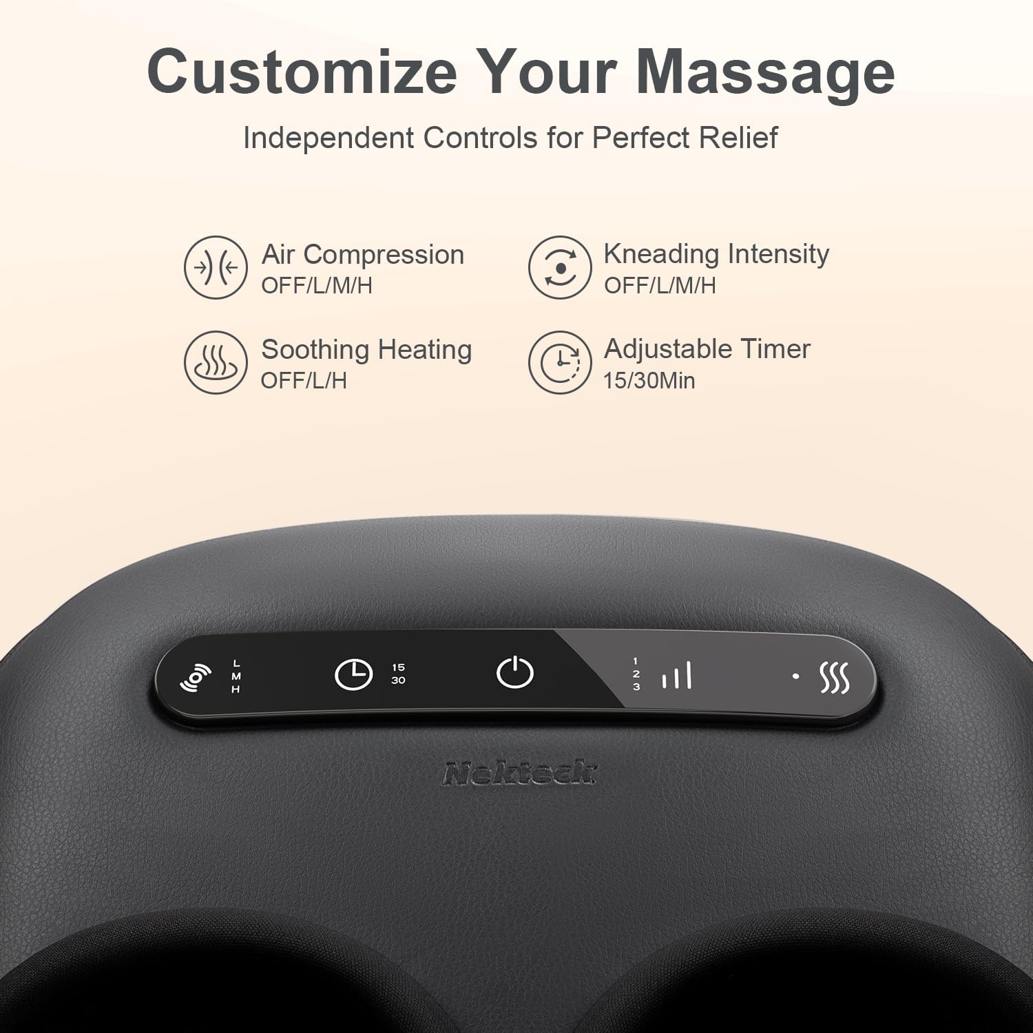 Nekteck Foot Massager Massaggiatore Piedi Shiatsu con Calore