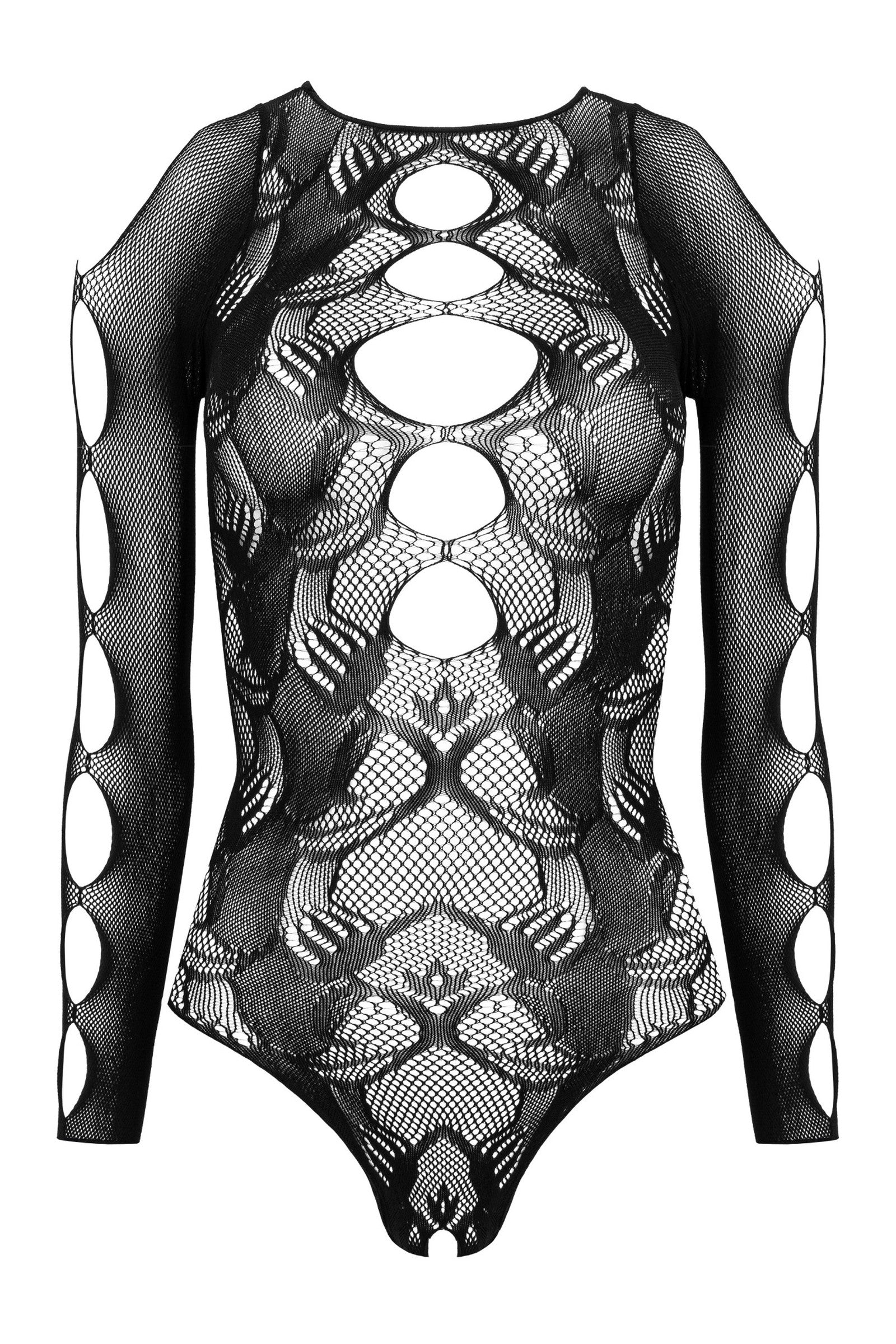 Kotek Bodys Body Rete Nero Pizzo Open S/M/L
