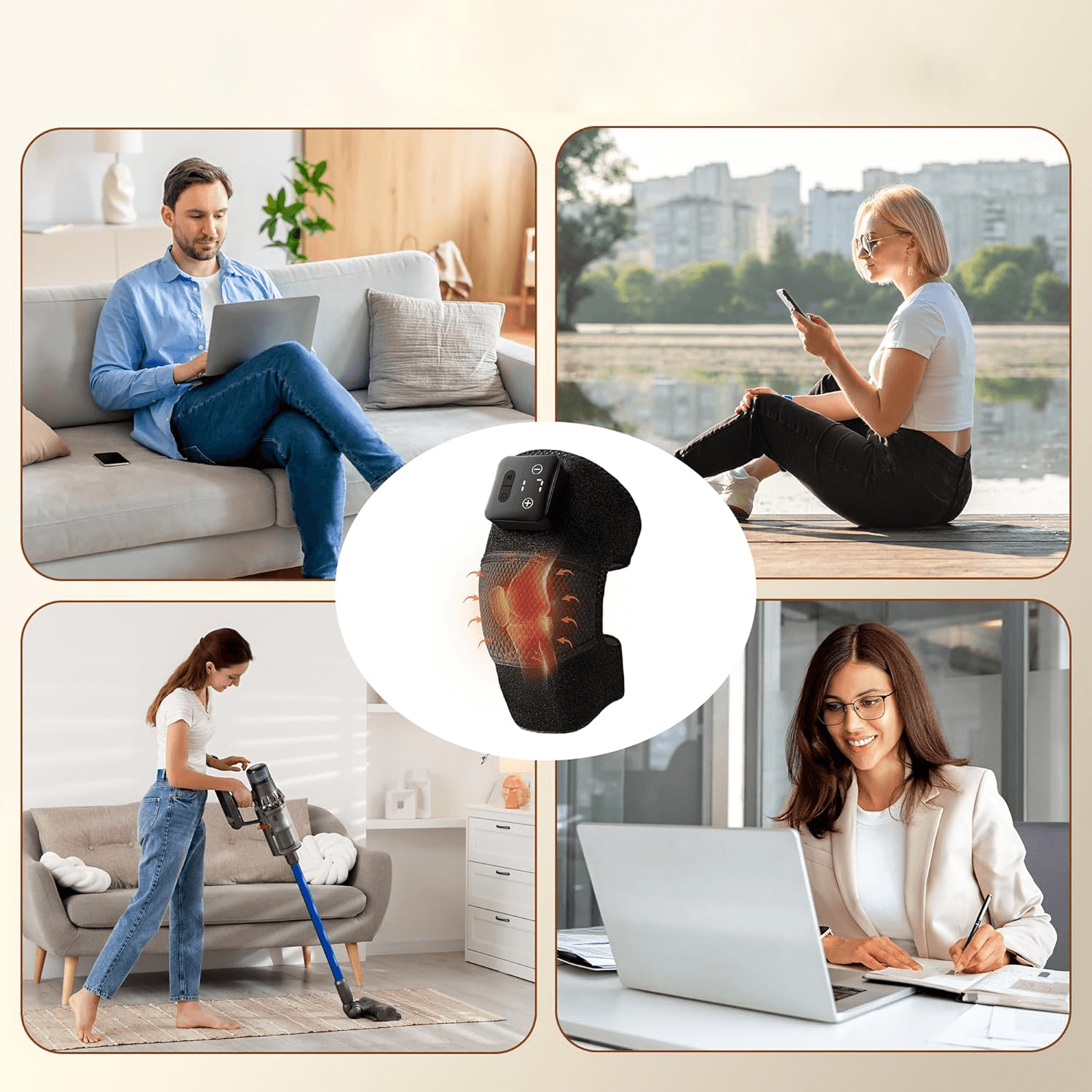 Nekteck Knee Massager Massaggiatore Ginocchio con Calore Singolo