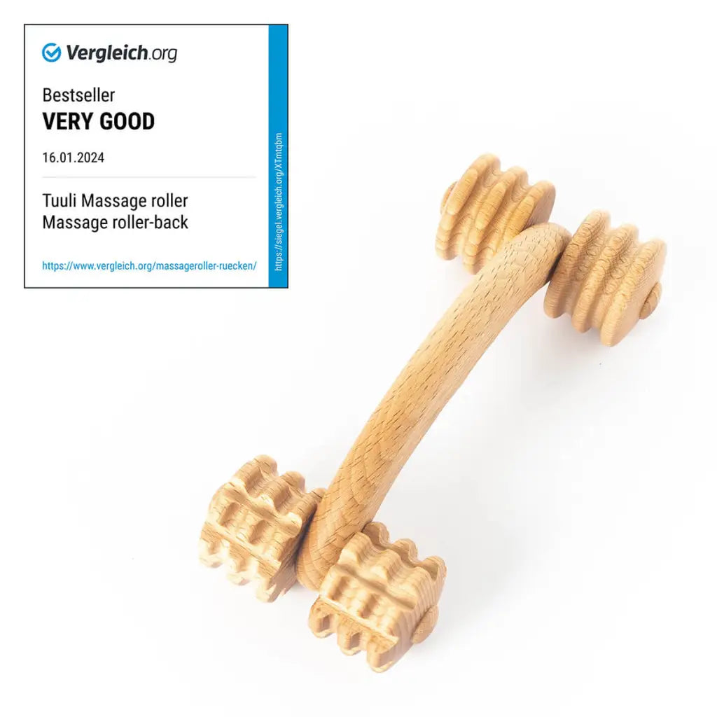 Tuuli Massaggiatori legno portatile faggio 18 cm mano