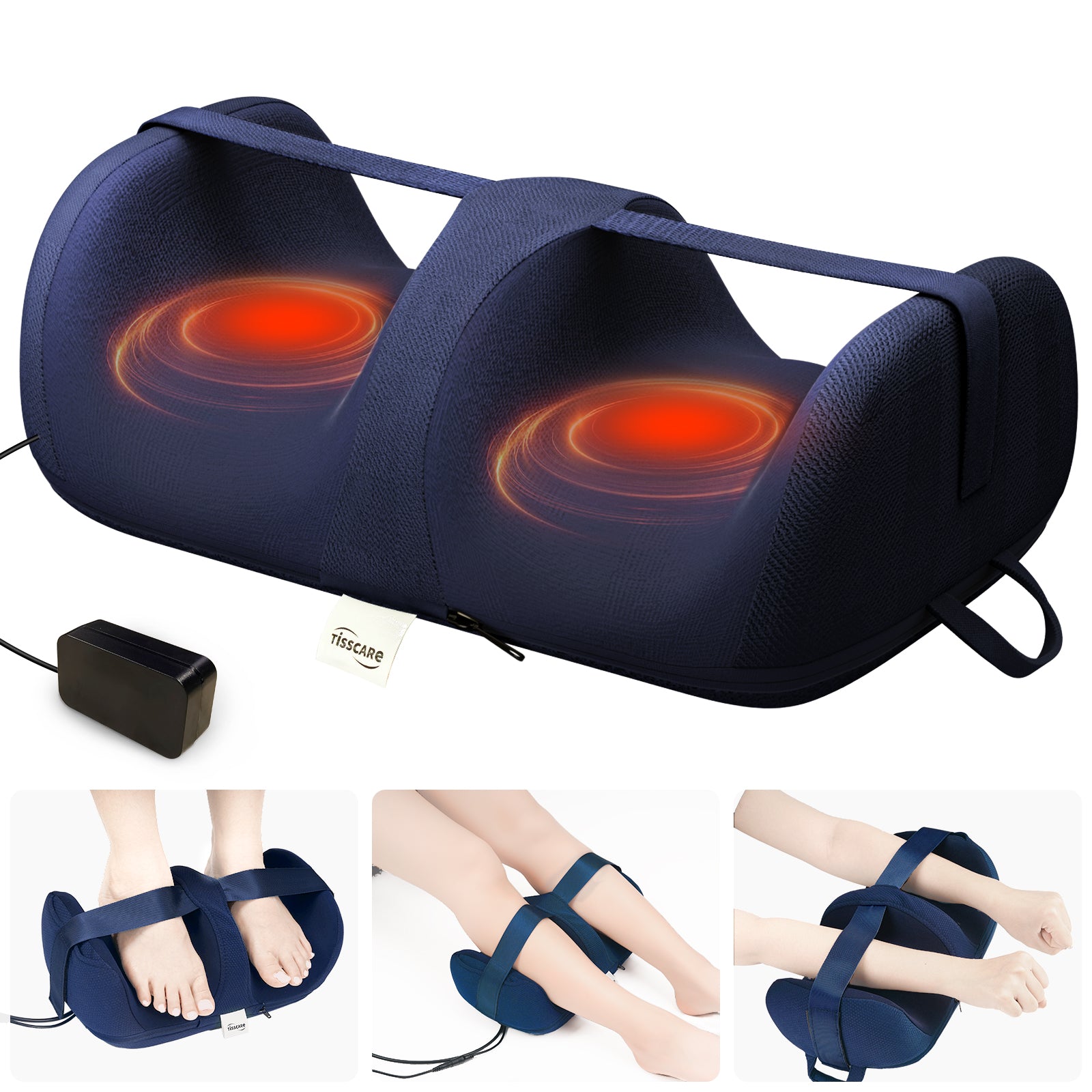 Tisscare Mini massaggiatore piedi elettrico con calore