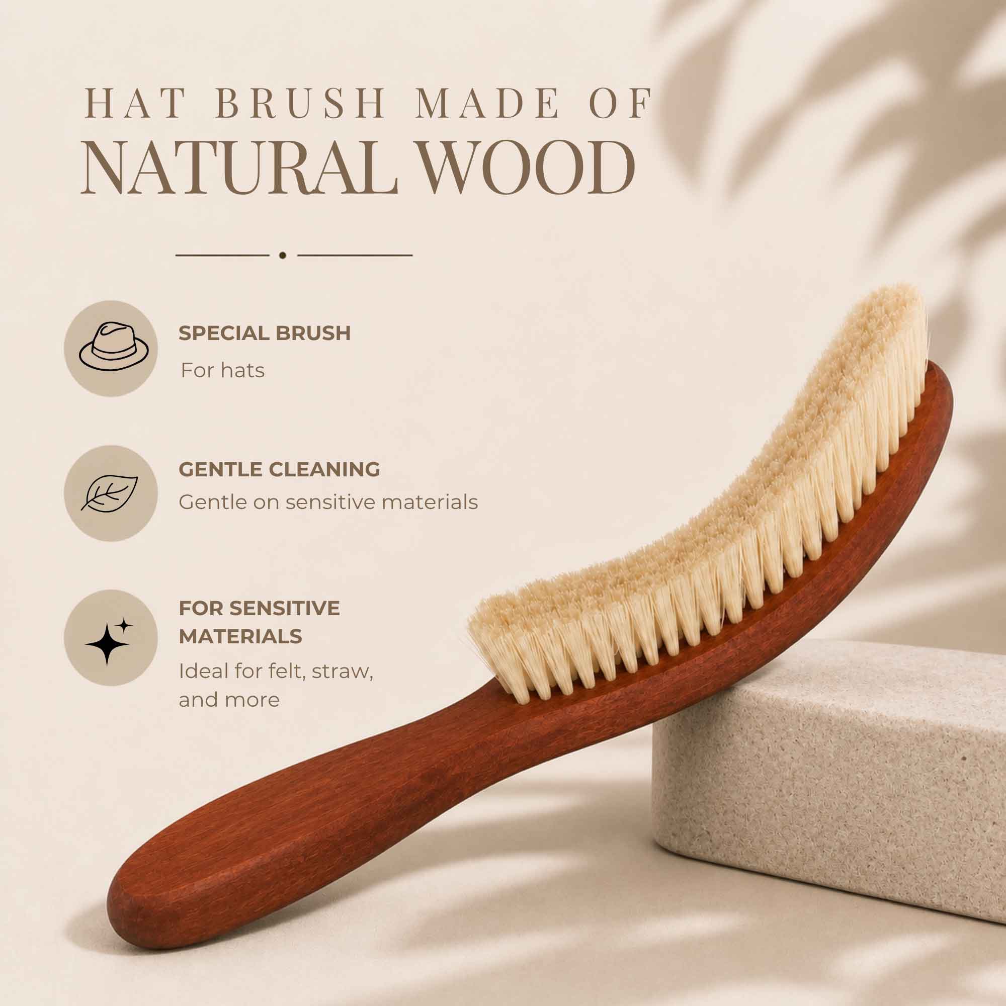 Tuuli Accessori casa Spazzola vestiti 24 cm legno di pero