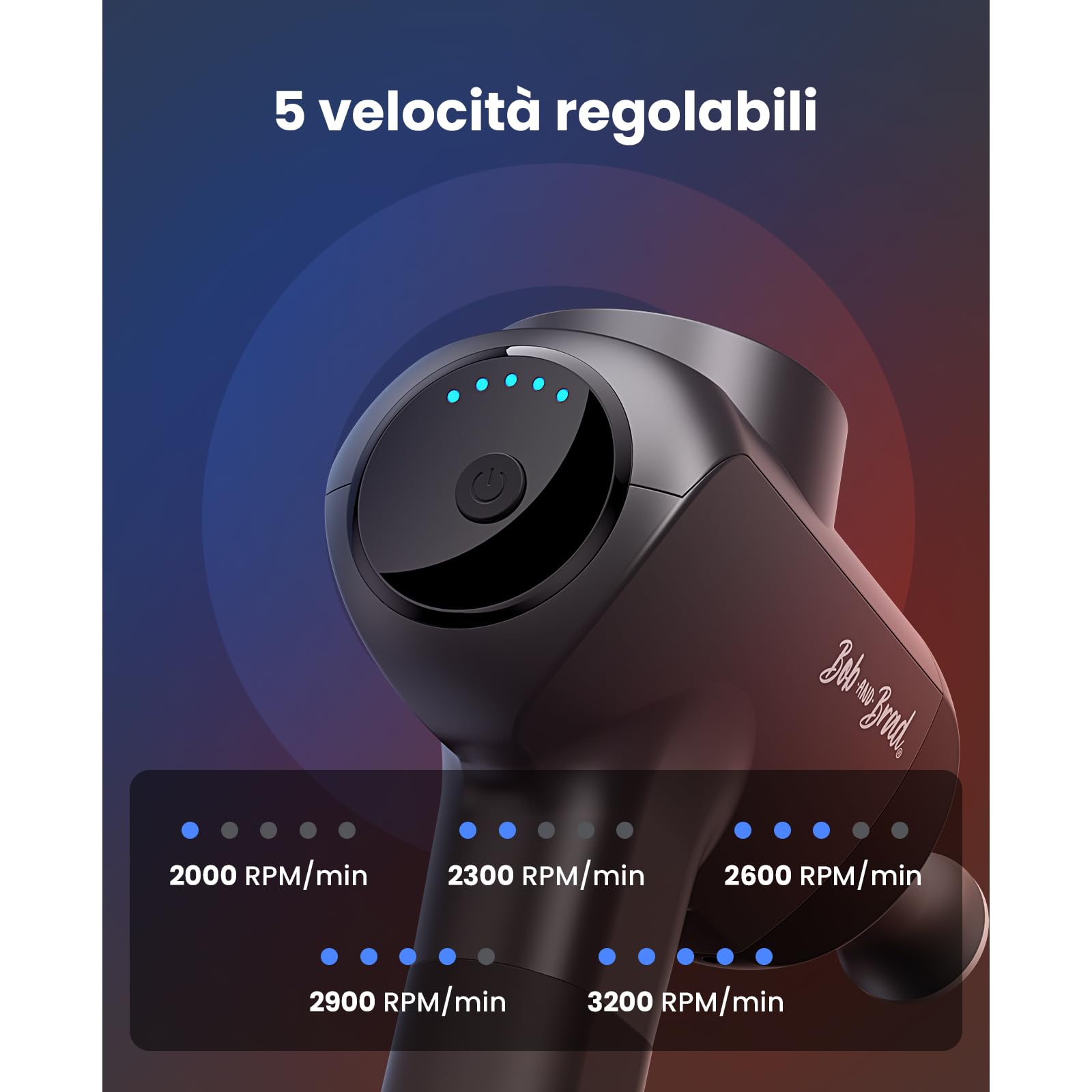 Bob and Brad X6 Pro Max pistola massaggio nero caldo freddo