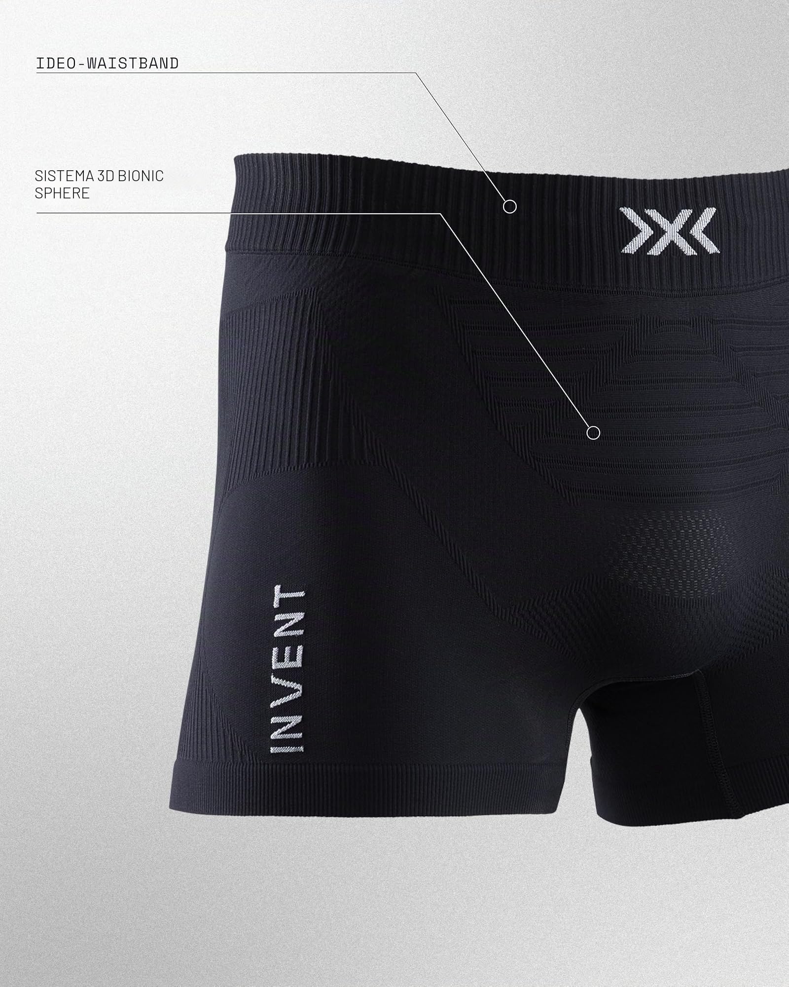 X-Bionic Invent Light Boxer Uomo Nero termoregolante