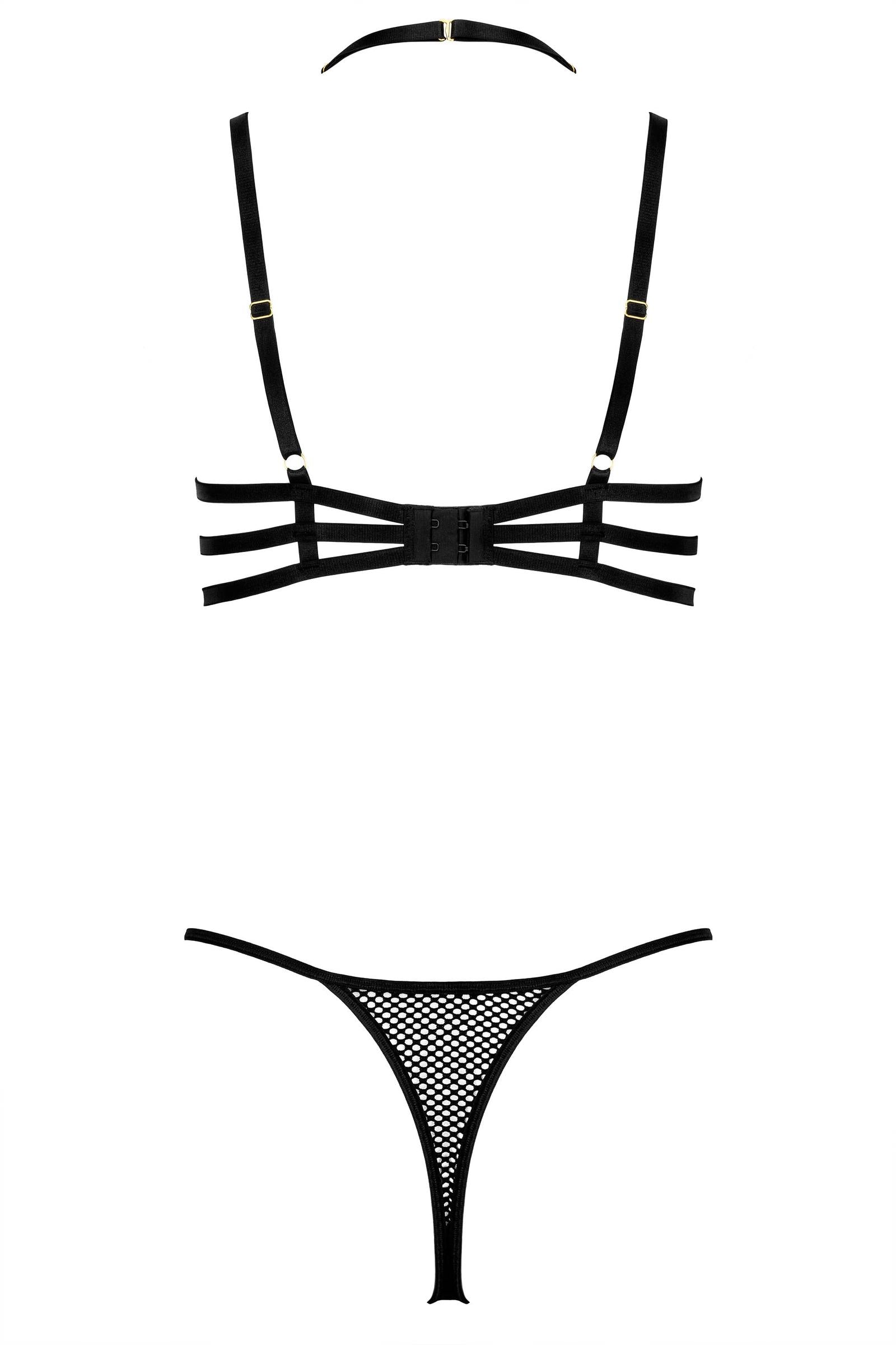 Kotek 2-teilige Sets completino rete nero neckholder S/M