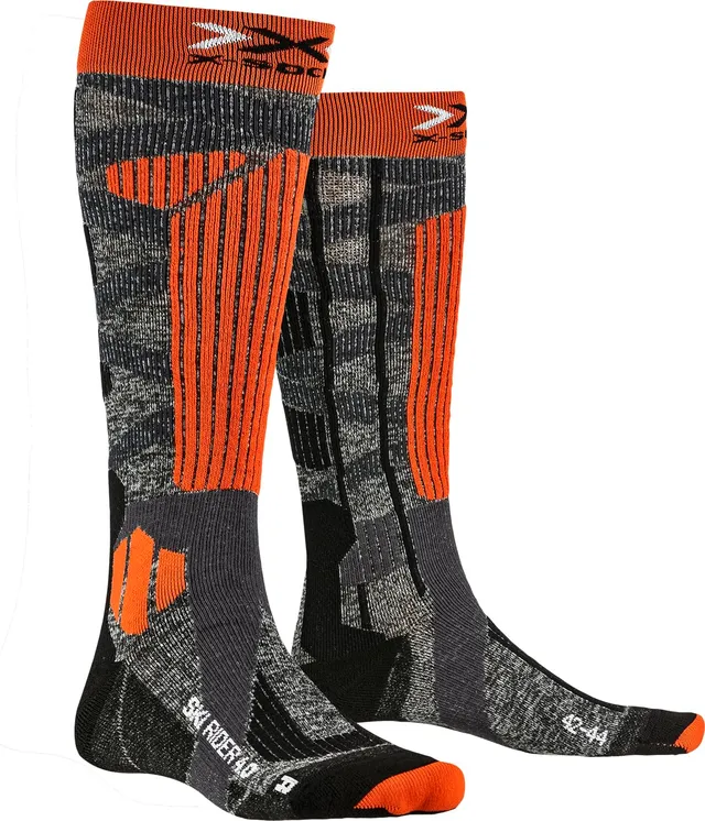 X-Socks Ski Rider 4.0 calze sci grigio arancione 35-38 termiche