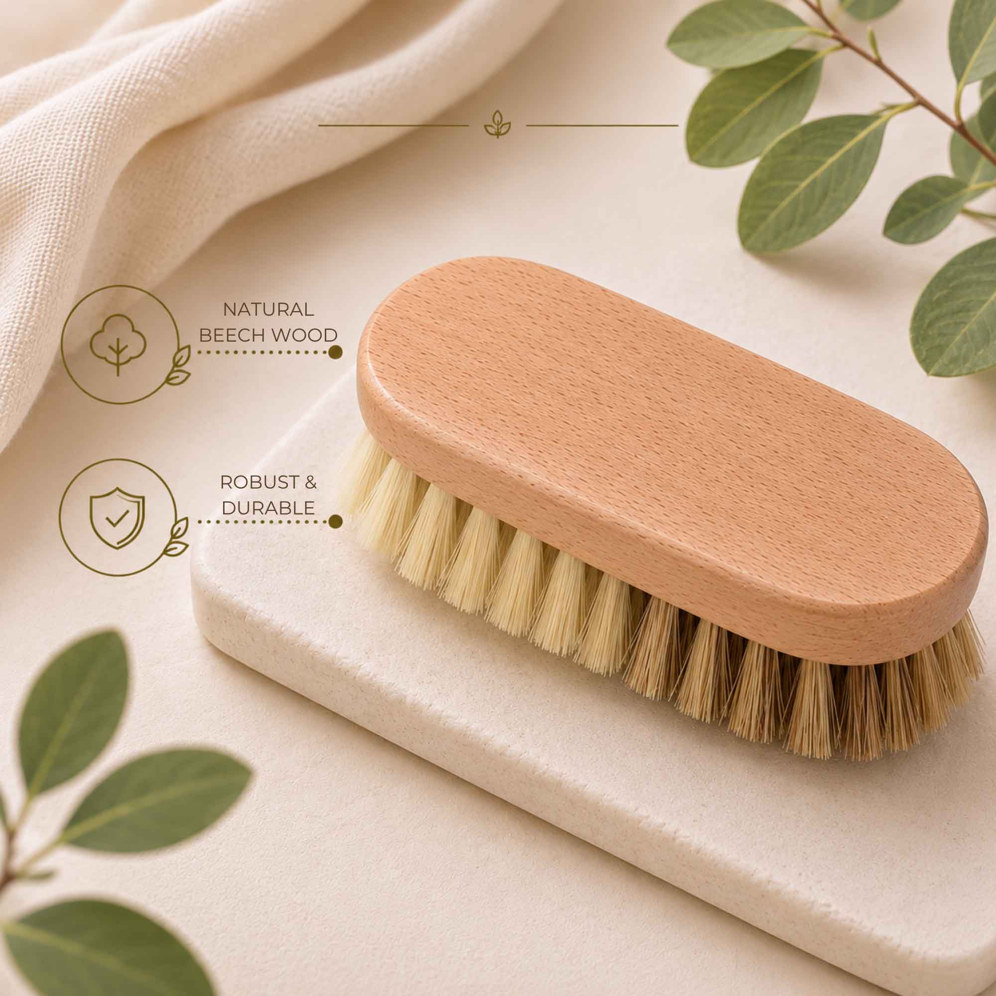Tuuli Utensili cucina Spazzola verdure faggio 11 cm vegana