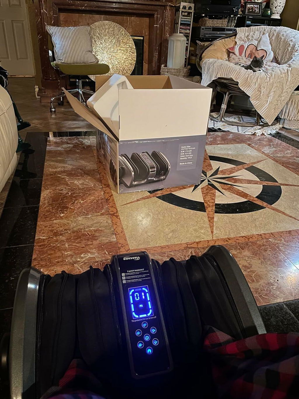 Tisscare Foot Massagers massaggiatore piedi shiatsu bianco 5 intensità