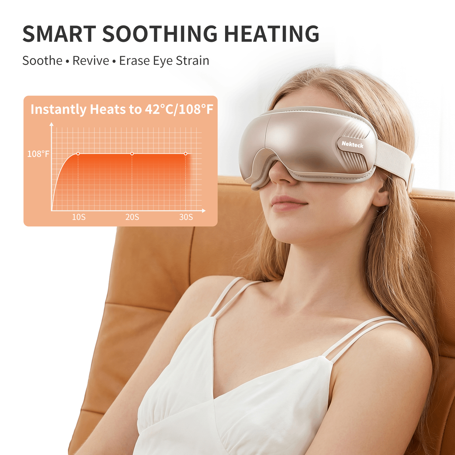 Nekteck Eye Massager Massaggiatore Occhi White Calore