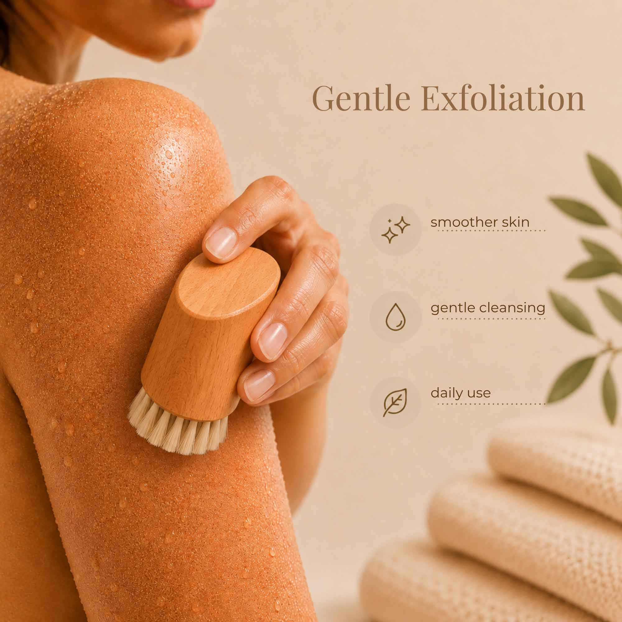 Tuuli Massaggiatori in legno Spazzola viso peeling crine