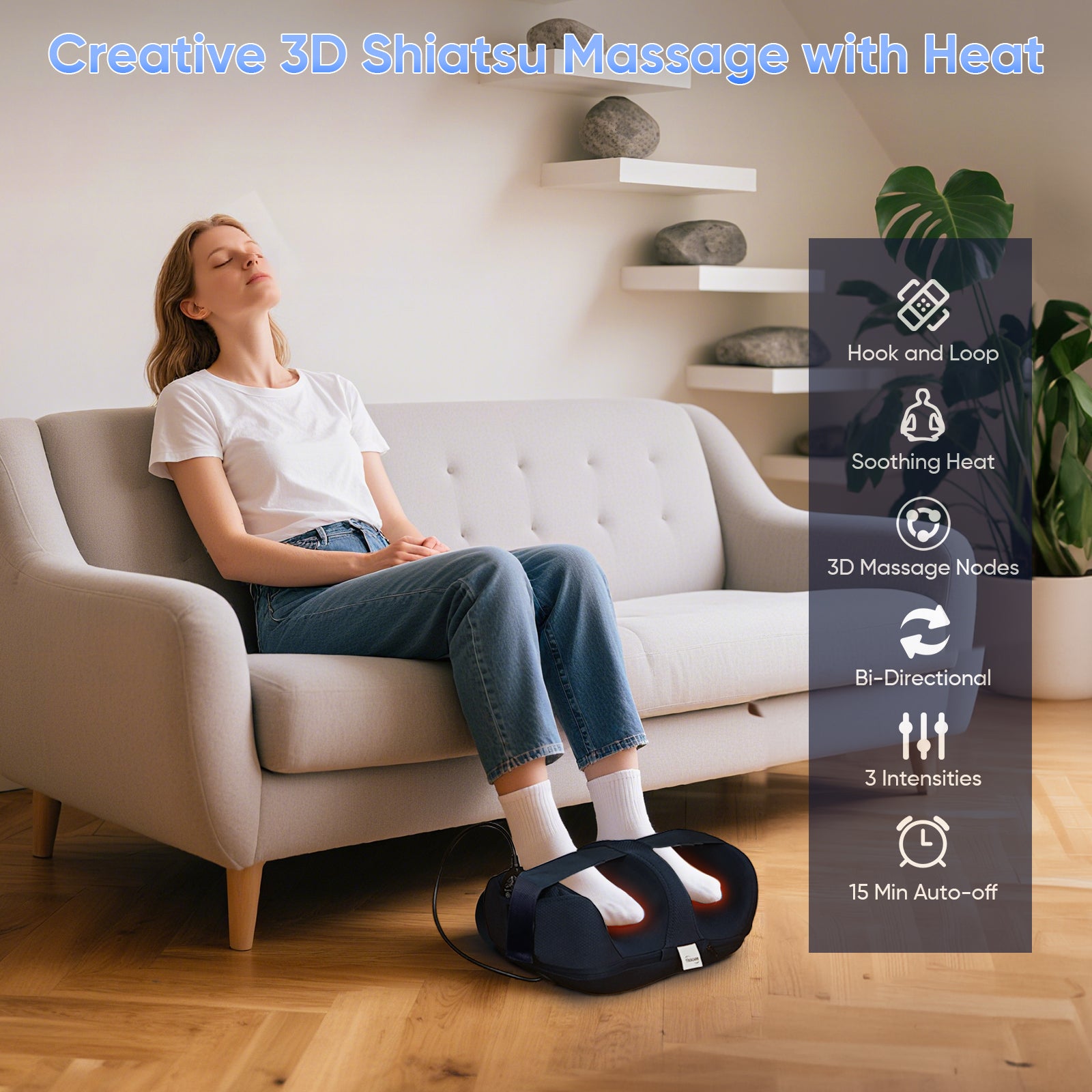 Tisscare Mini massaggiatore piedi elettrico con calore