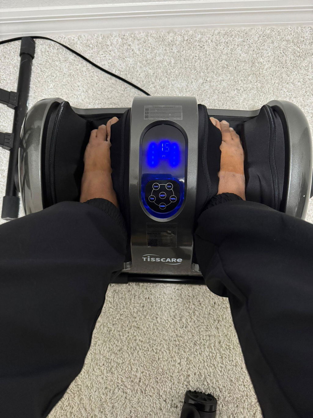 Tisscare Foot Massagers massaggiatore piedi shiatsu bianco 5 intensità