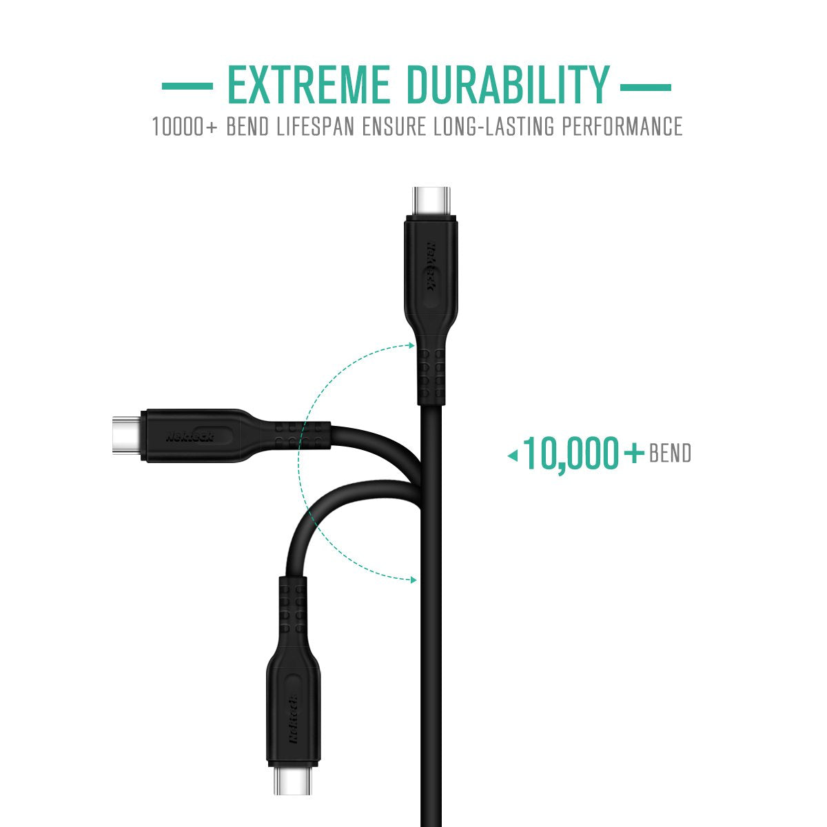 Nekteck Cavo USB C 100W 2m 2 Pezzi Ricarica