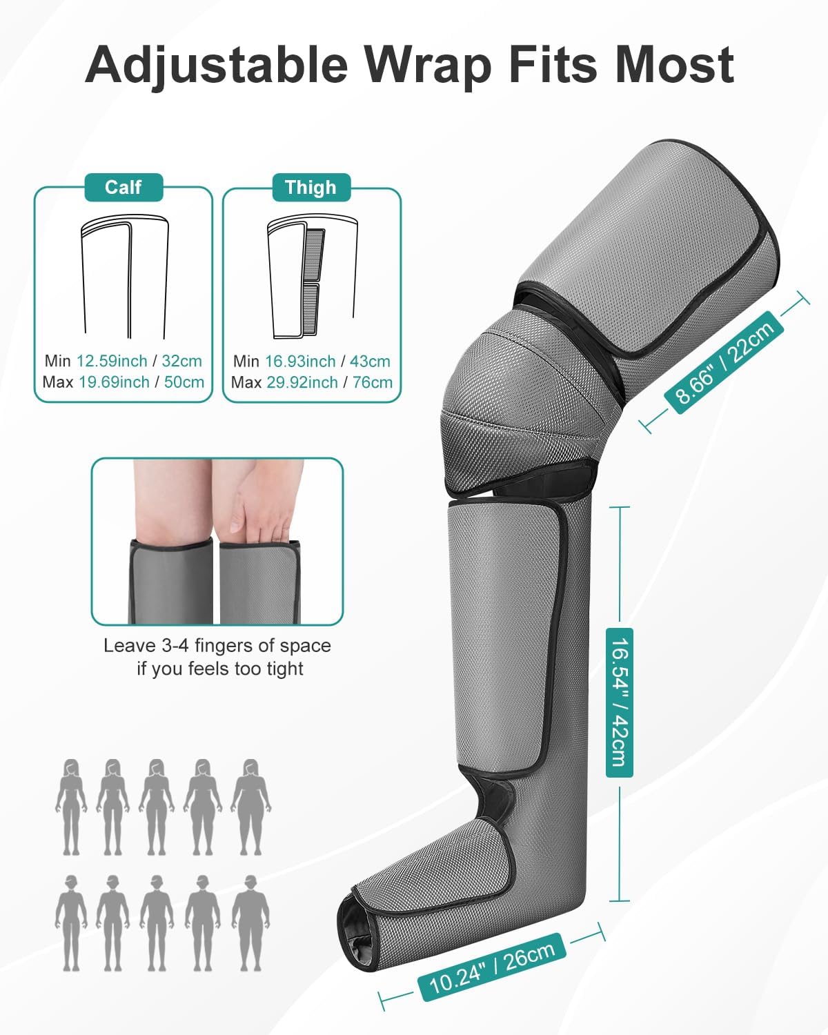 Nekteck Leg Massager massaggiatore gambe calore vibrazione