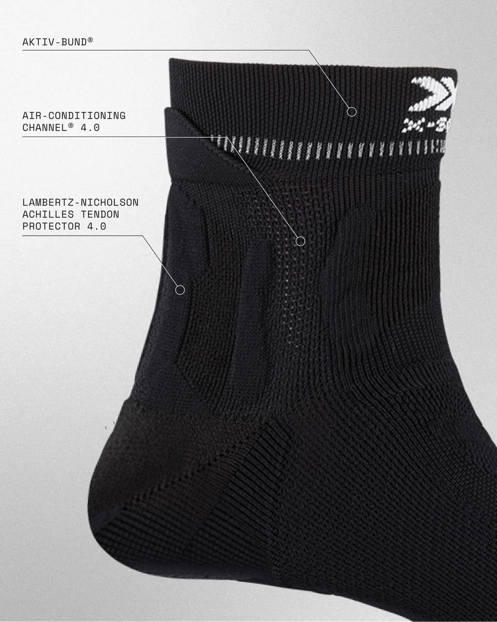 X-Socks Run Performance calzini running traspiranti neri