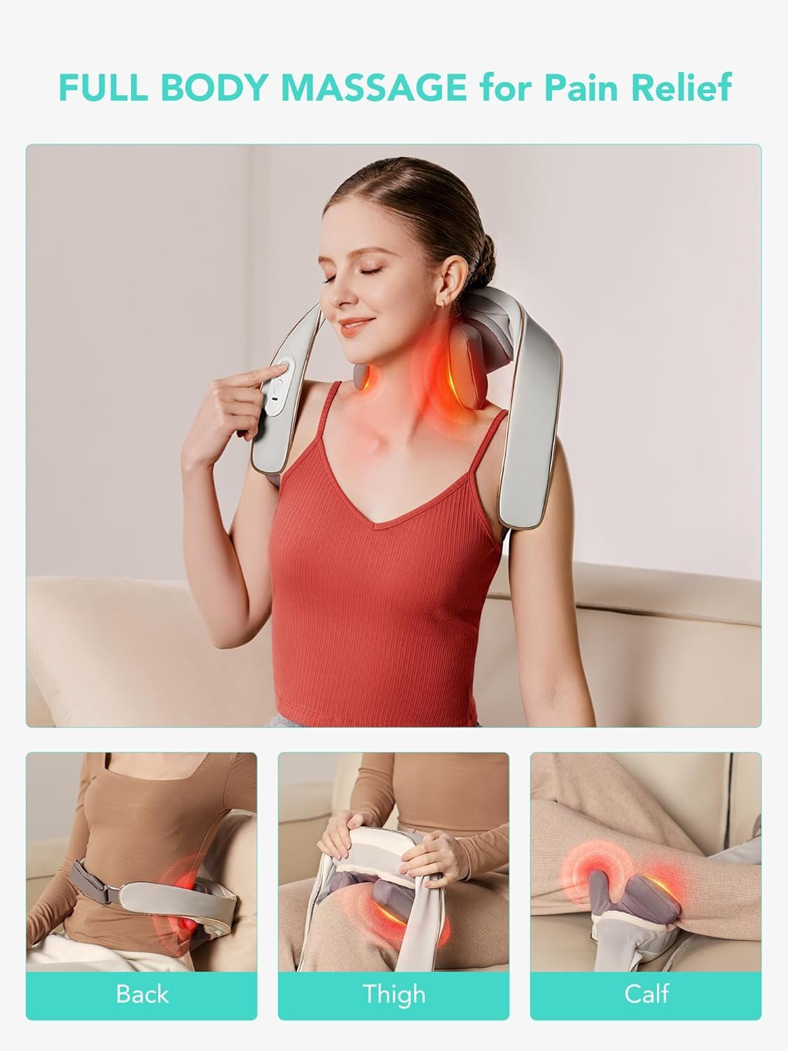 SKG H5 Mini Neck & Shoulder Massager 6D con calore