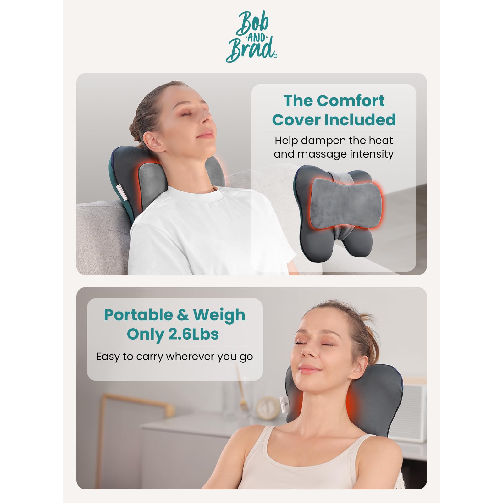 Bob and Brad EZBack massaggiatore cervicale shiatsu calore