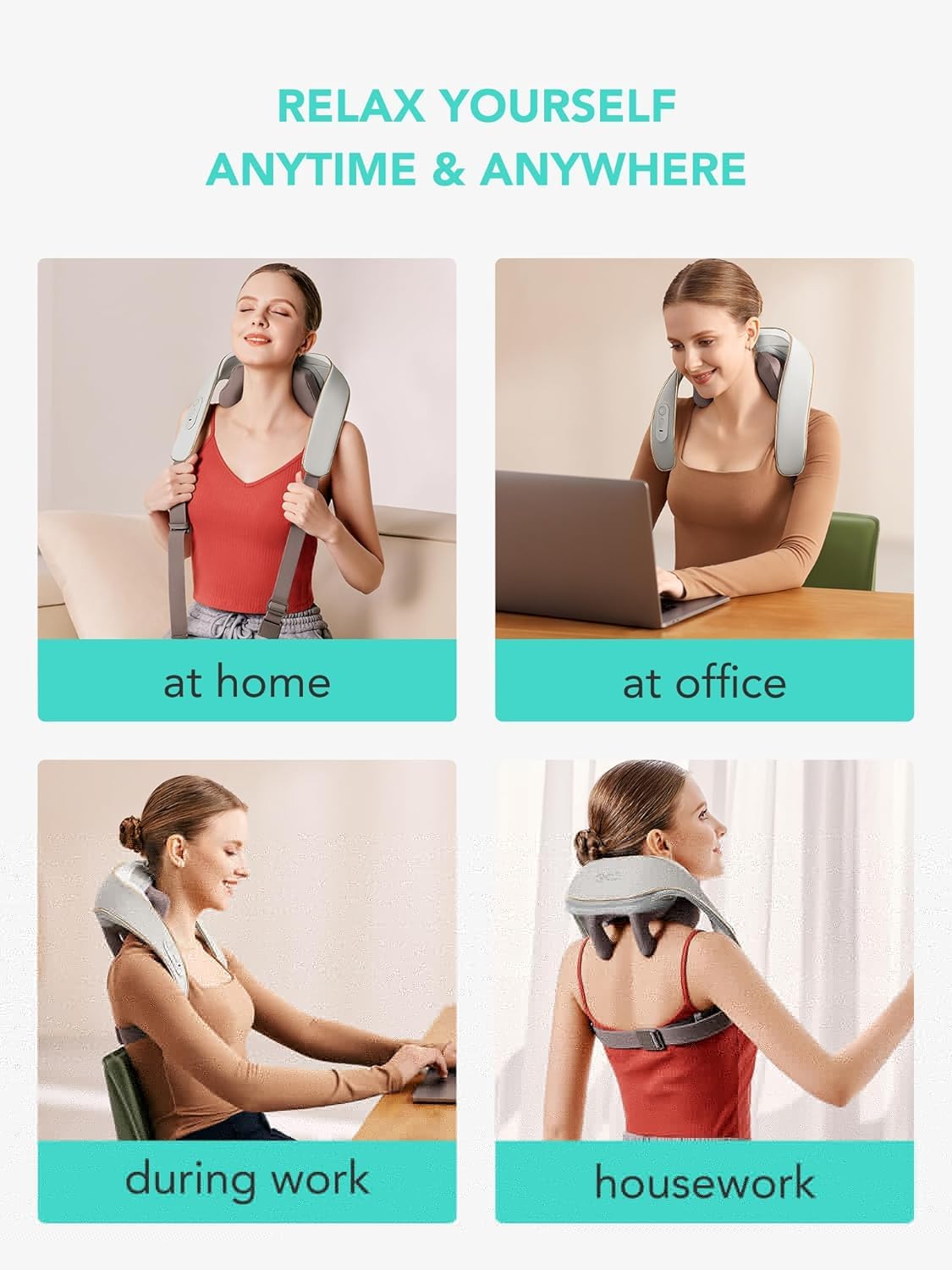 SKG H5 Mini Neck & Shoulder Massager 6D con calore