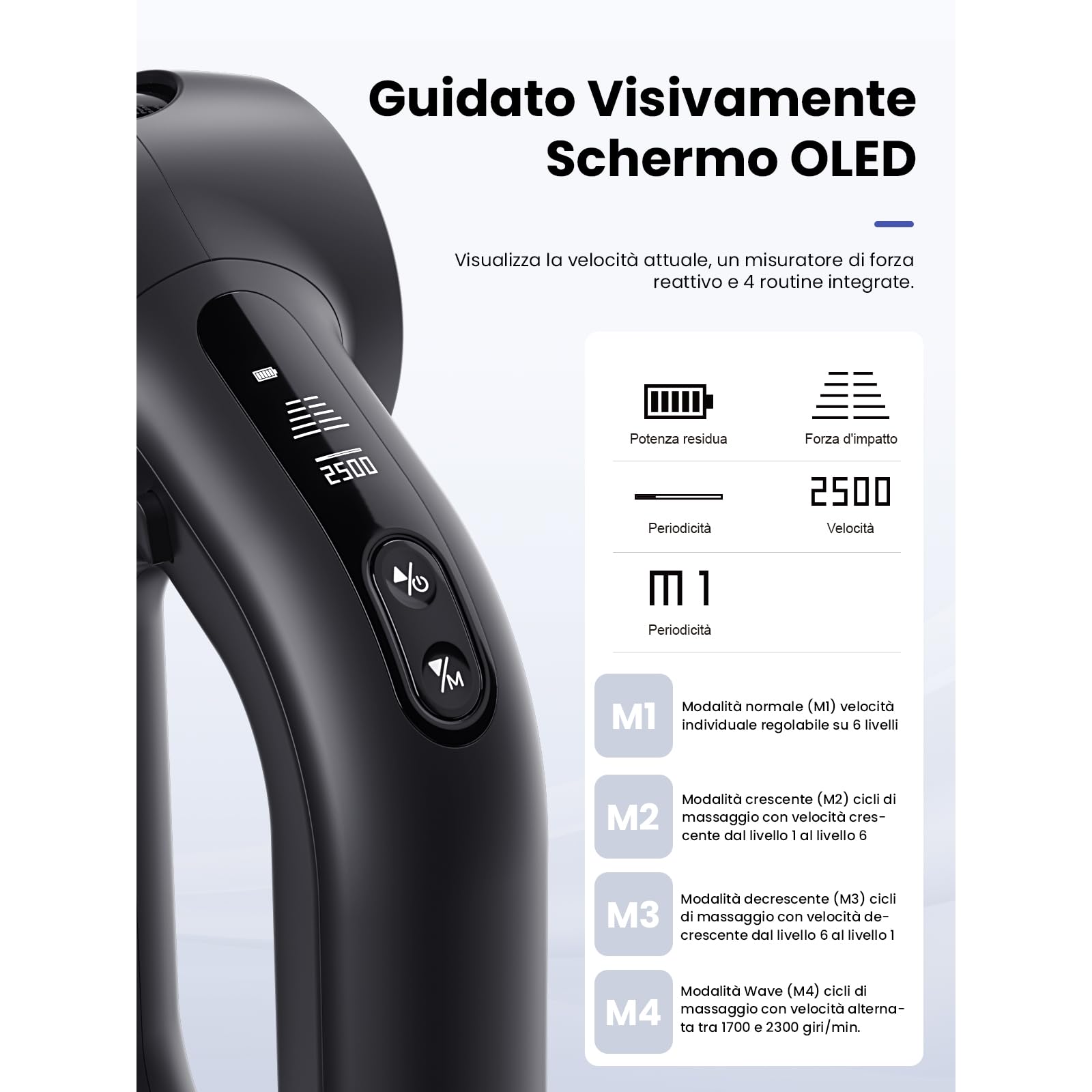 Bob and Brad D6 Pro pistola massaggio nero classico 16mm