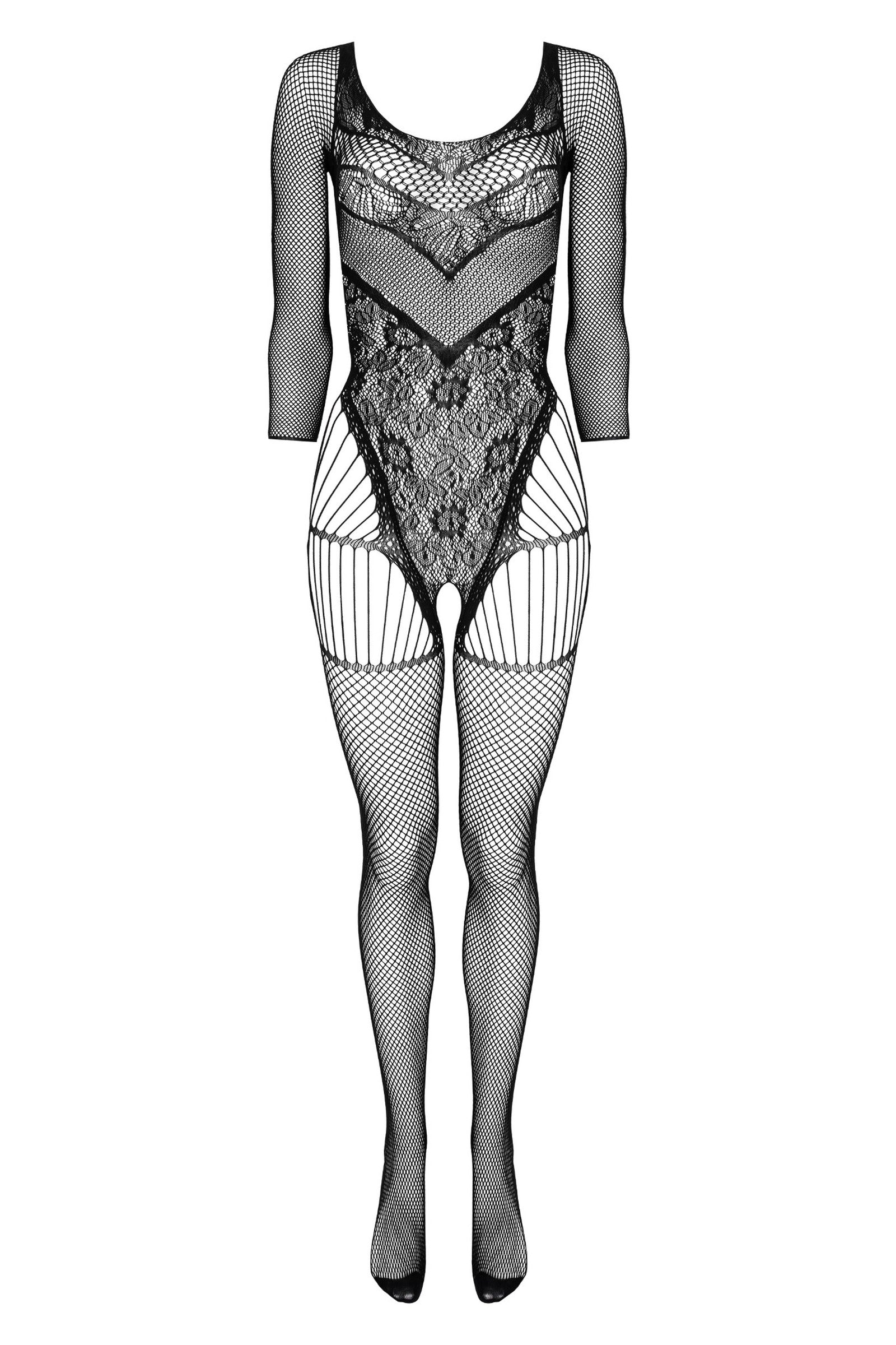 Kotek Bodystockings bodystocking pizzo nero S/M/L