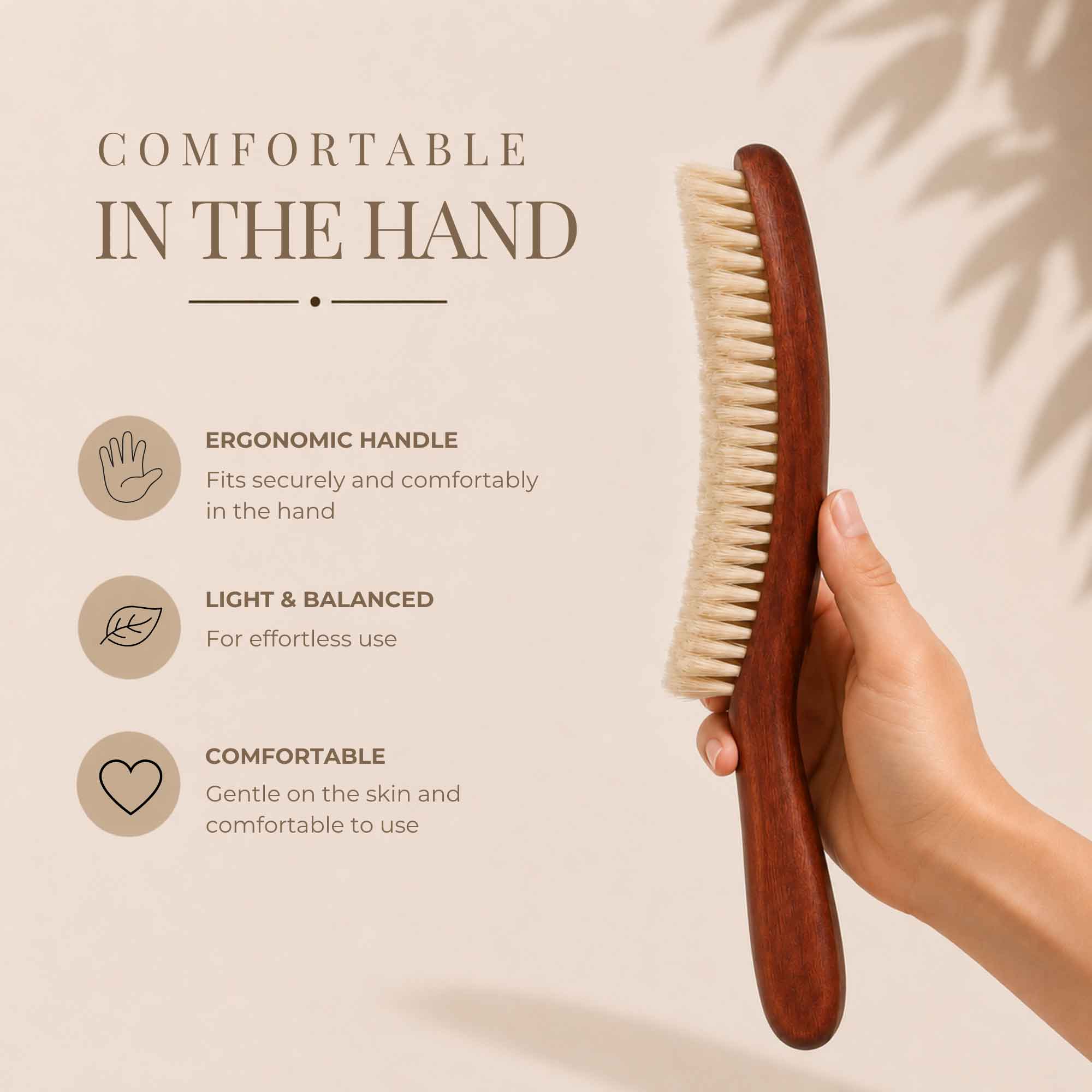 Tuuli Accessori casa Spazzola vestiti 24 cm legno di pero