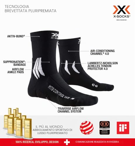 X-SOCKS Bike MTB Control WR 4.0 calzini 42-44 bianco idrorepellenti