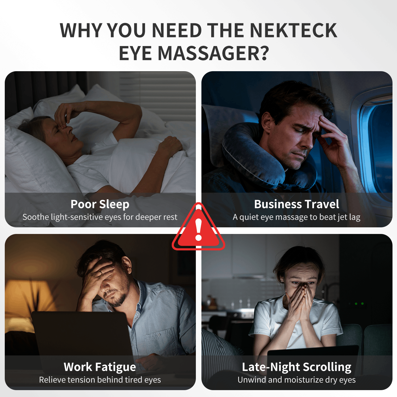 Nekteck Eye Massager Massaggiatore Occhi White Calore