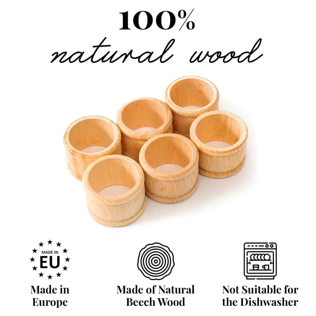 Tuuli set 6 portatovaglioli legno faggio naturale