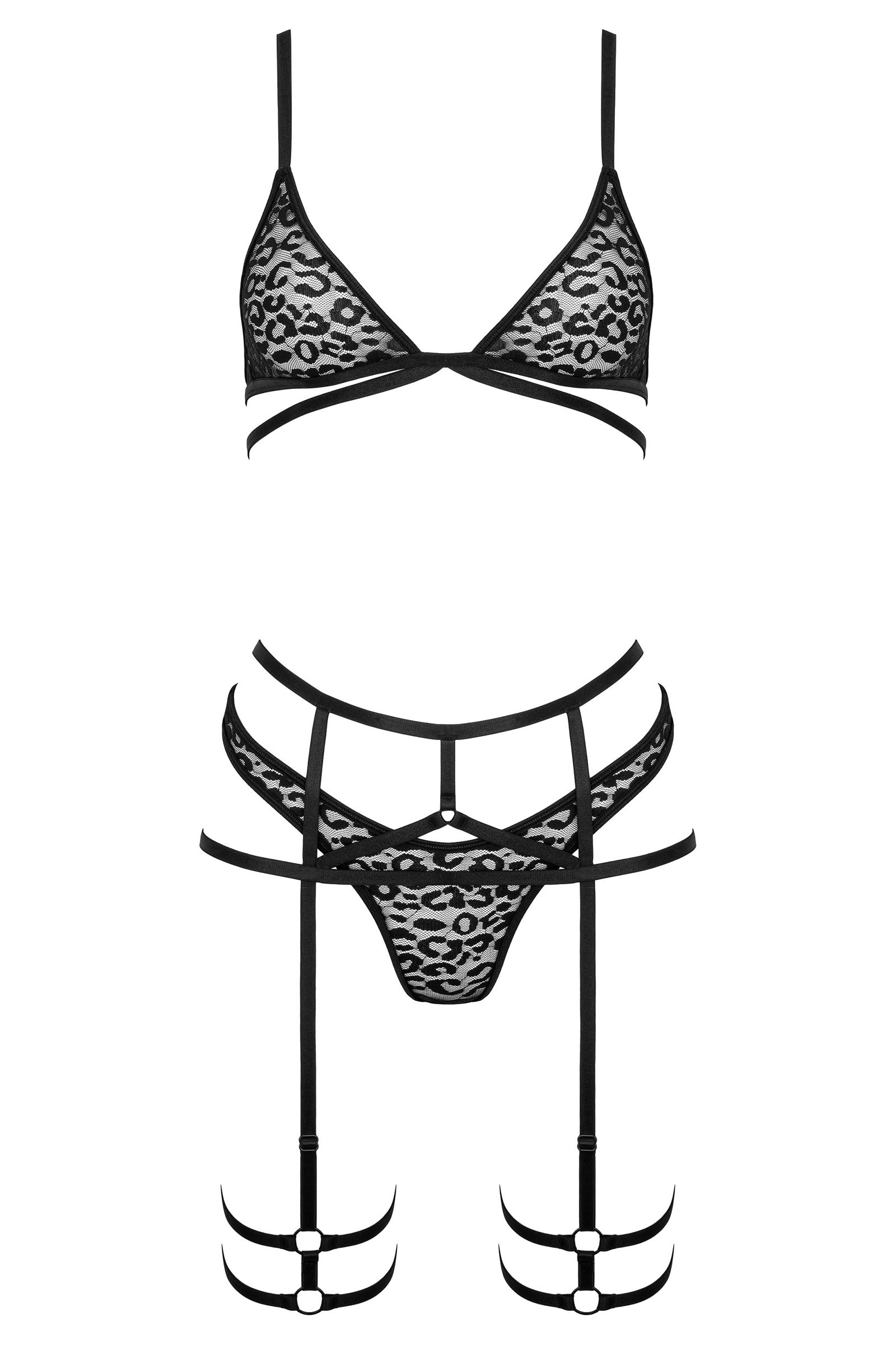 Kotek 3-teilige Sets completino leo reggiseno perizoma S/M