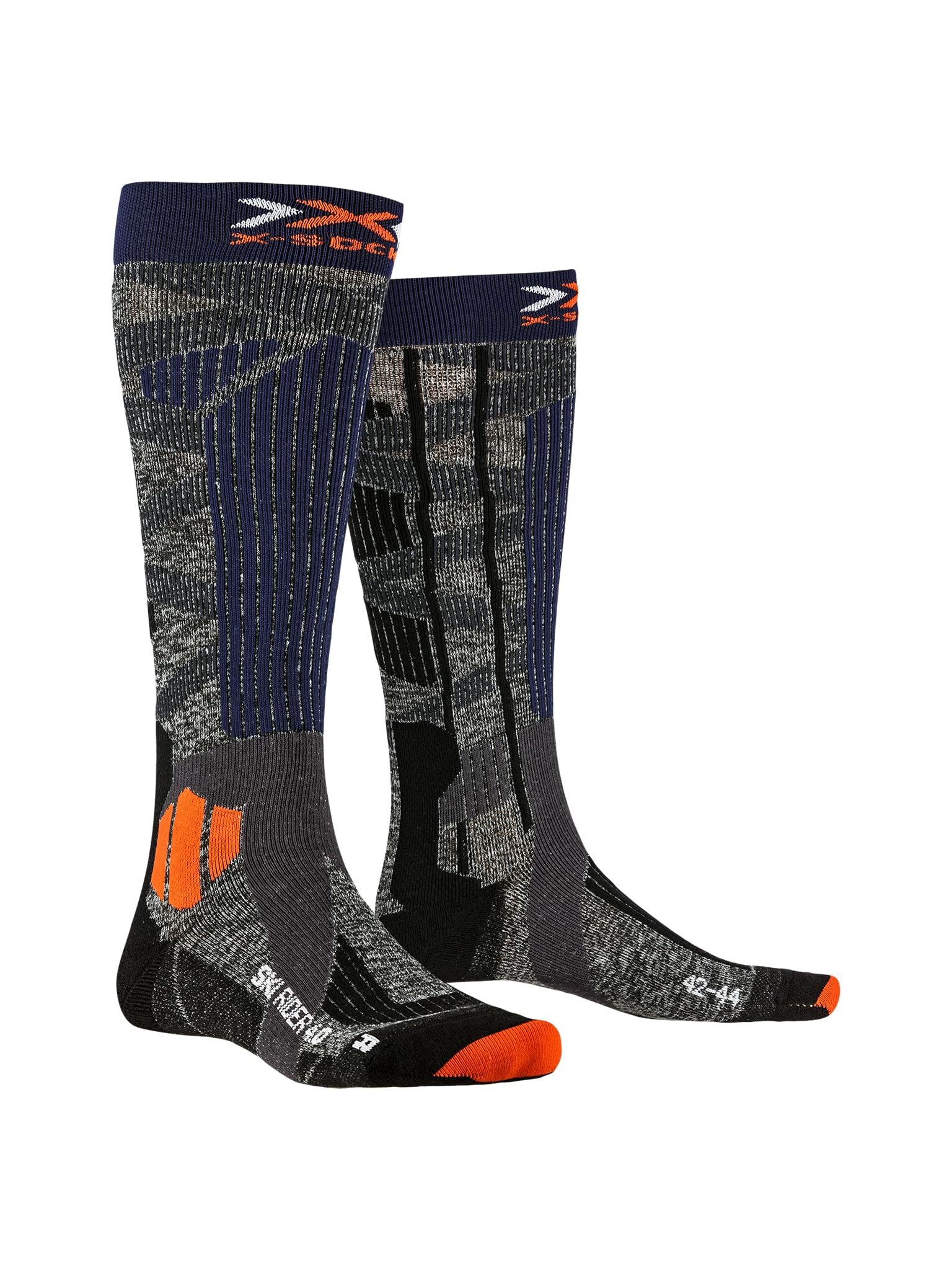 X-Socks Ski Rider 4.0 calze sci grigio arancione 35-38 termiche