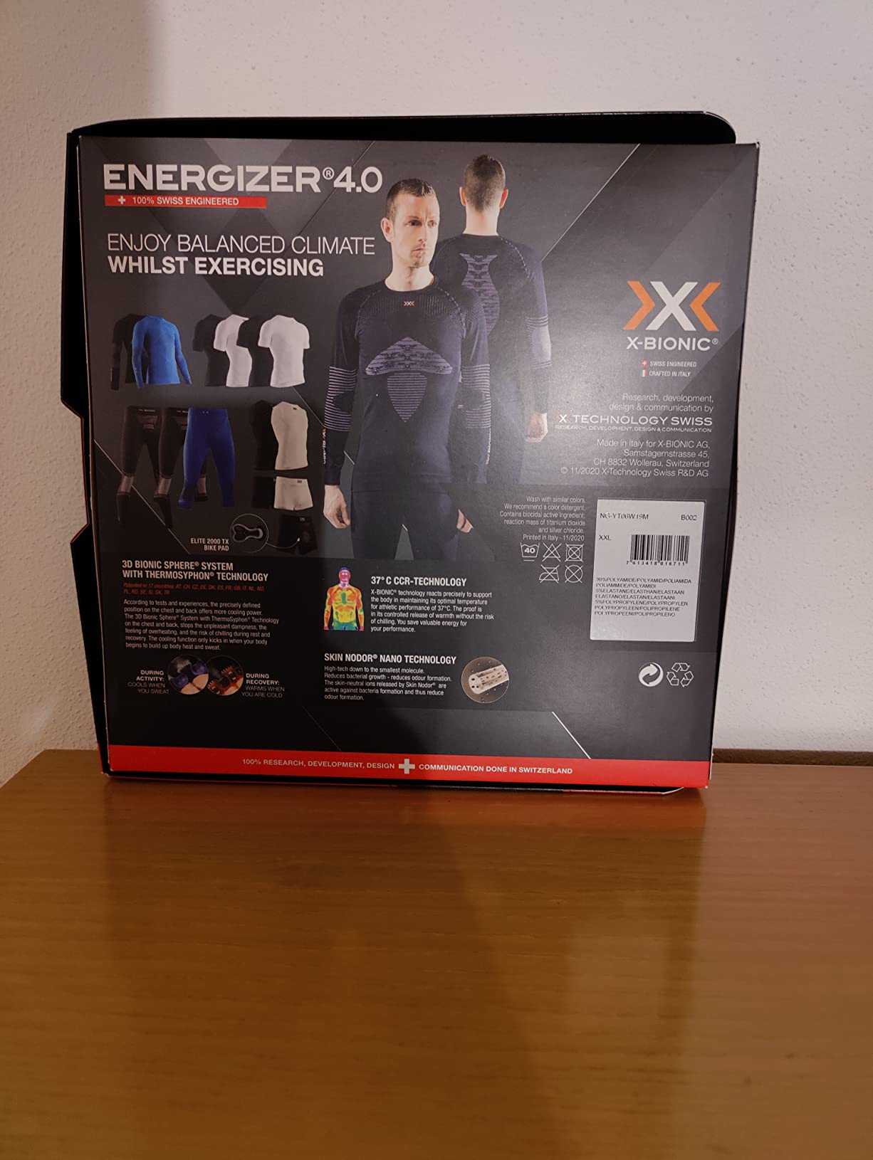 X-Bionic Energizer 4.0 Maglia Termica Grigio compressiva
