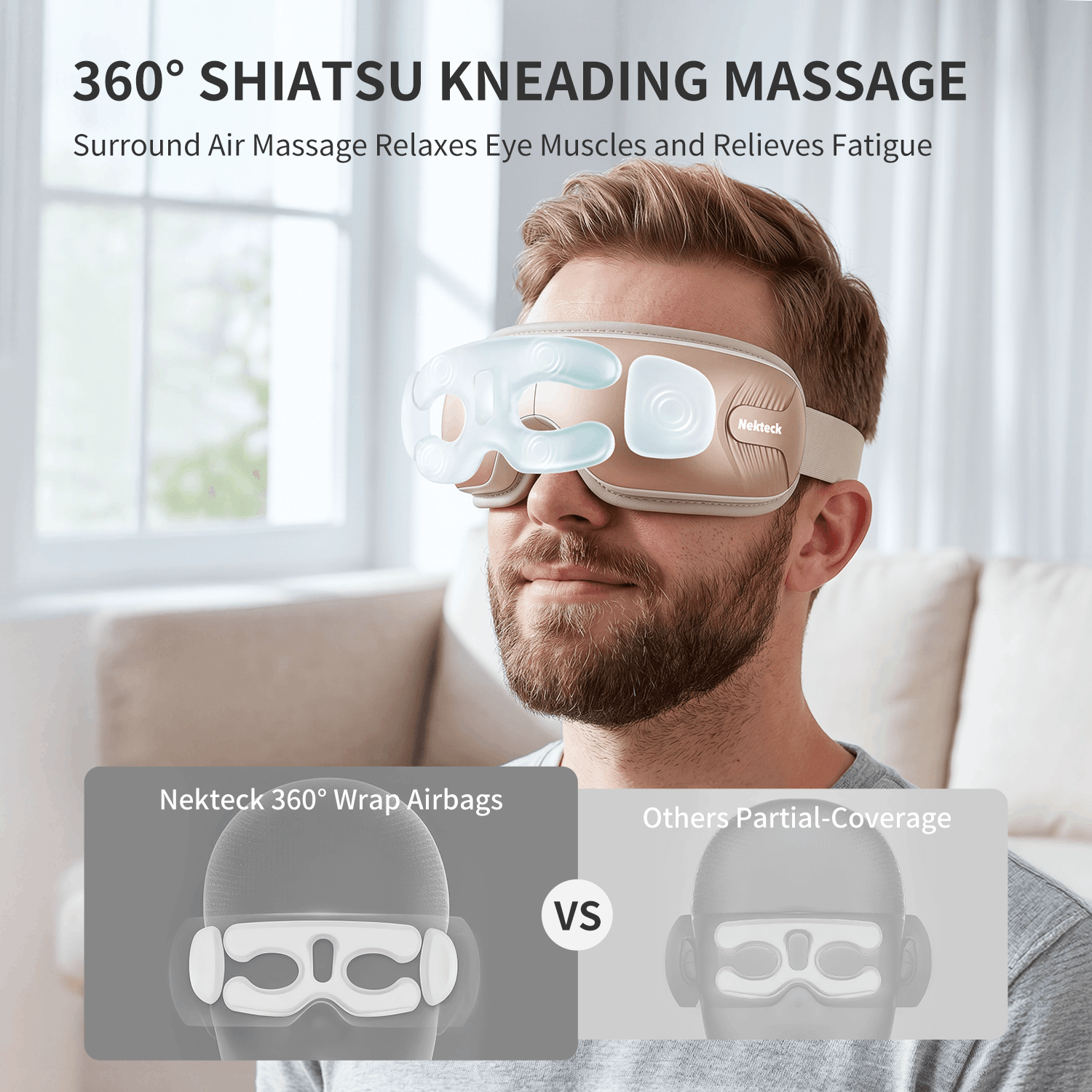 Nekteck Eye Massager Massaggiatore Occhi White Calore