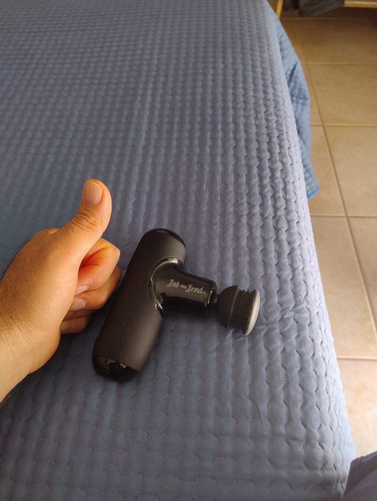 Bob and Brad Q2 Mini pistola massaggio Nero Classico 5 testine