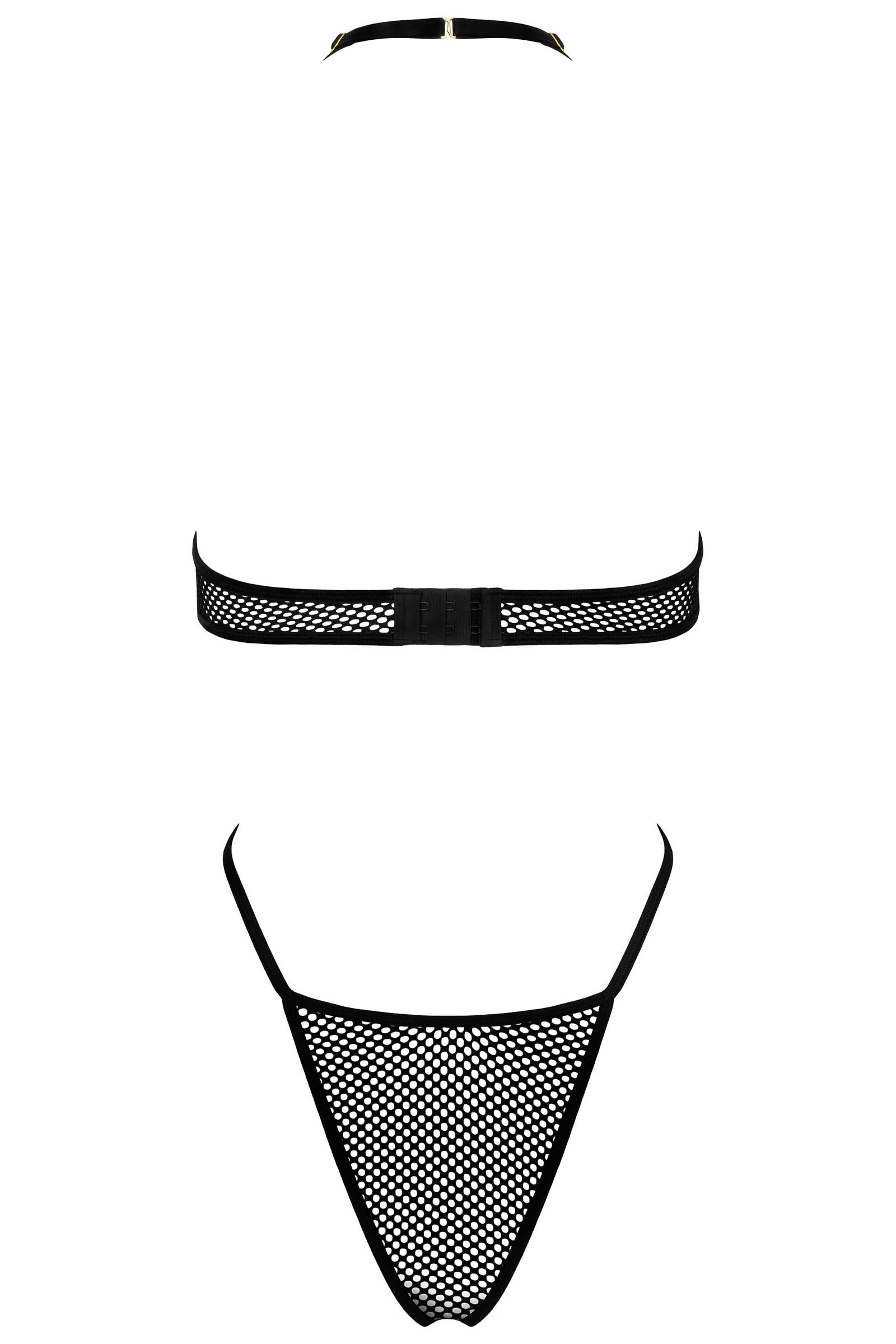 Kotek Bodys BD104 body in rete nera cut-out S/M