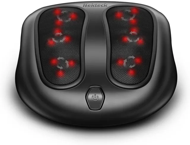 Nekteck Foot Massager shiatsu massaggiatore piedi calore nero